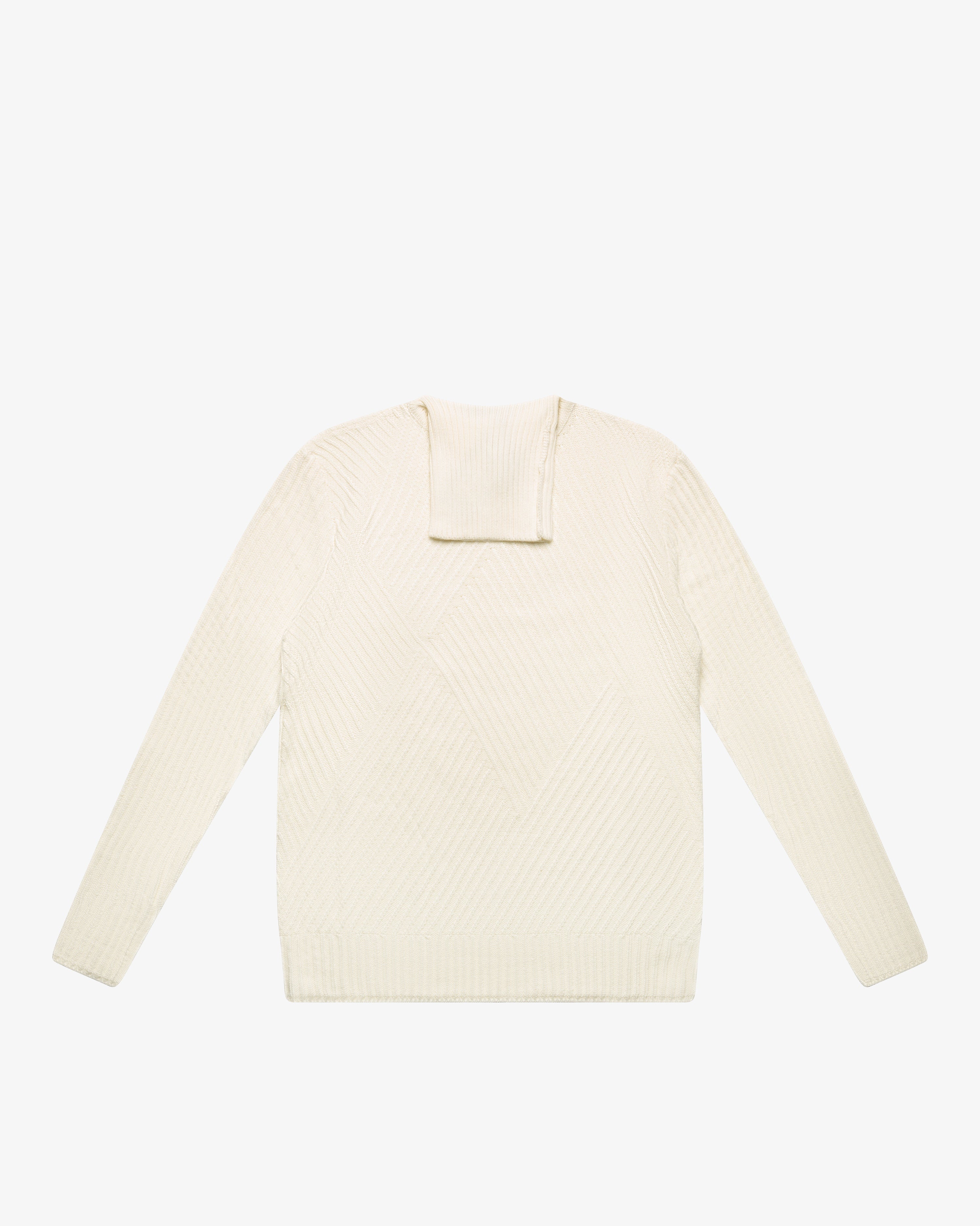 Maglione dolcevita a links panna