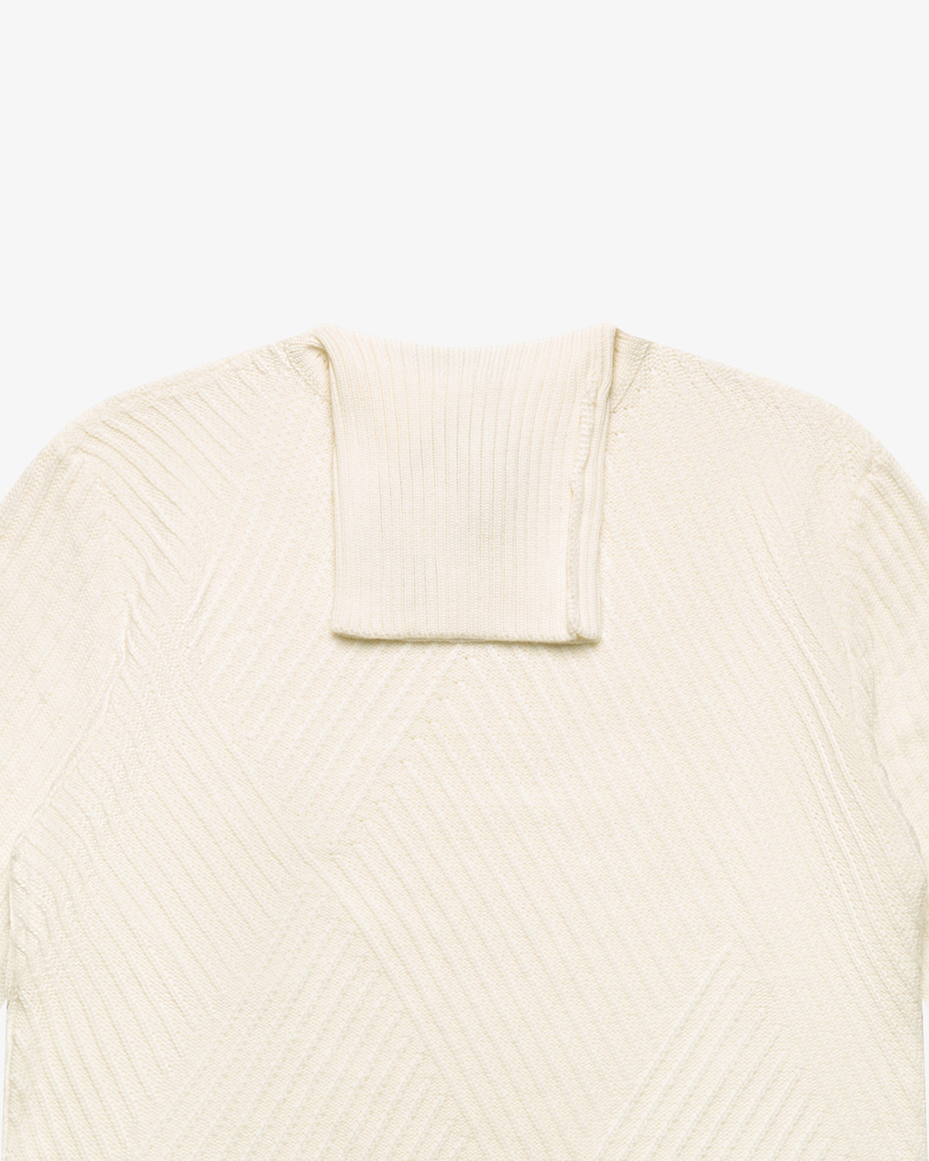 Maglione dolcevita a links panna