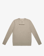 Maglione dolcevita a links tortora