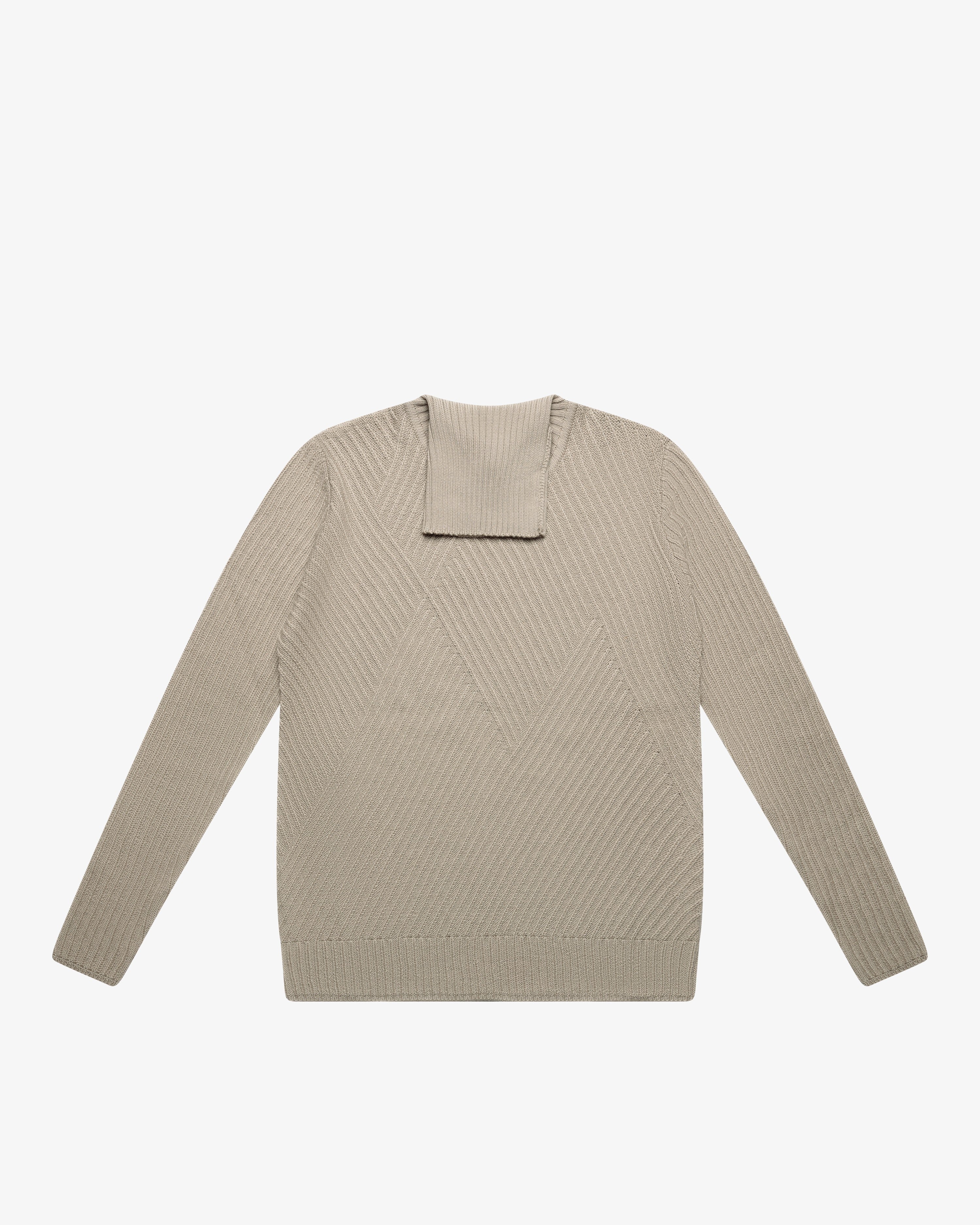 Maglione dolcevita a links tortora