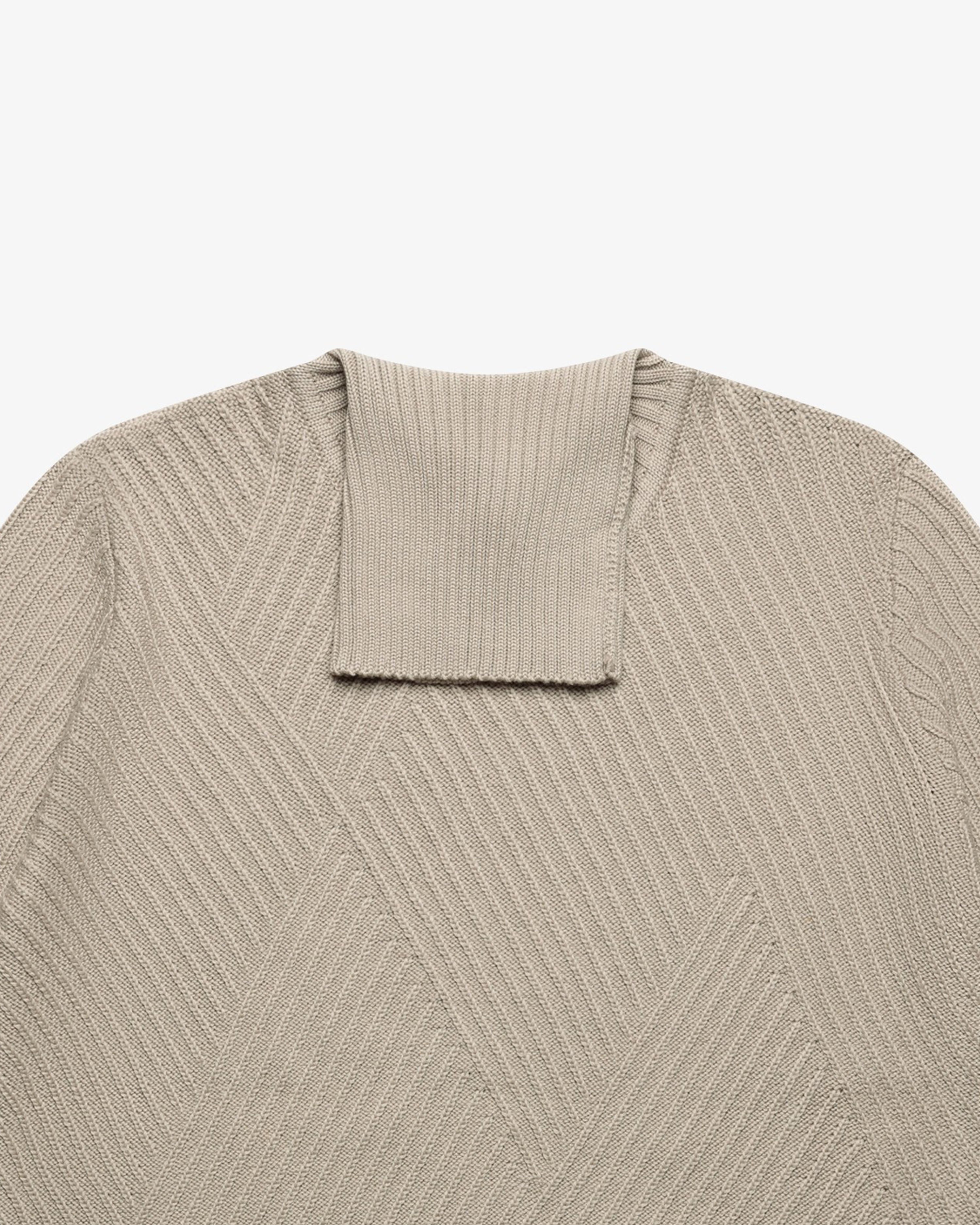 Maglione dolcevita a links tortora