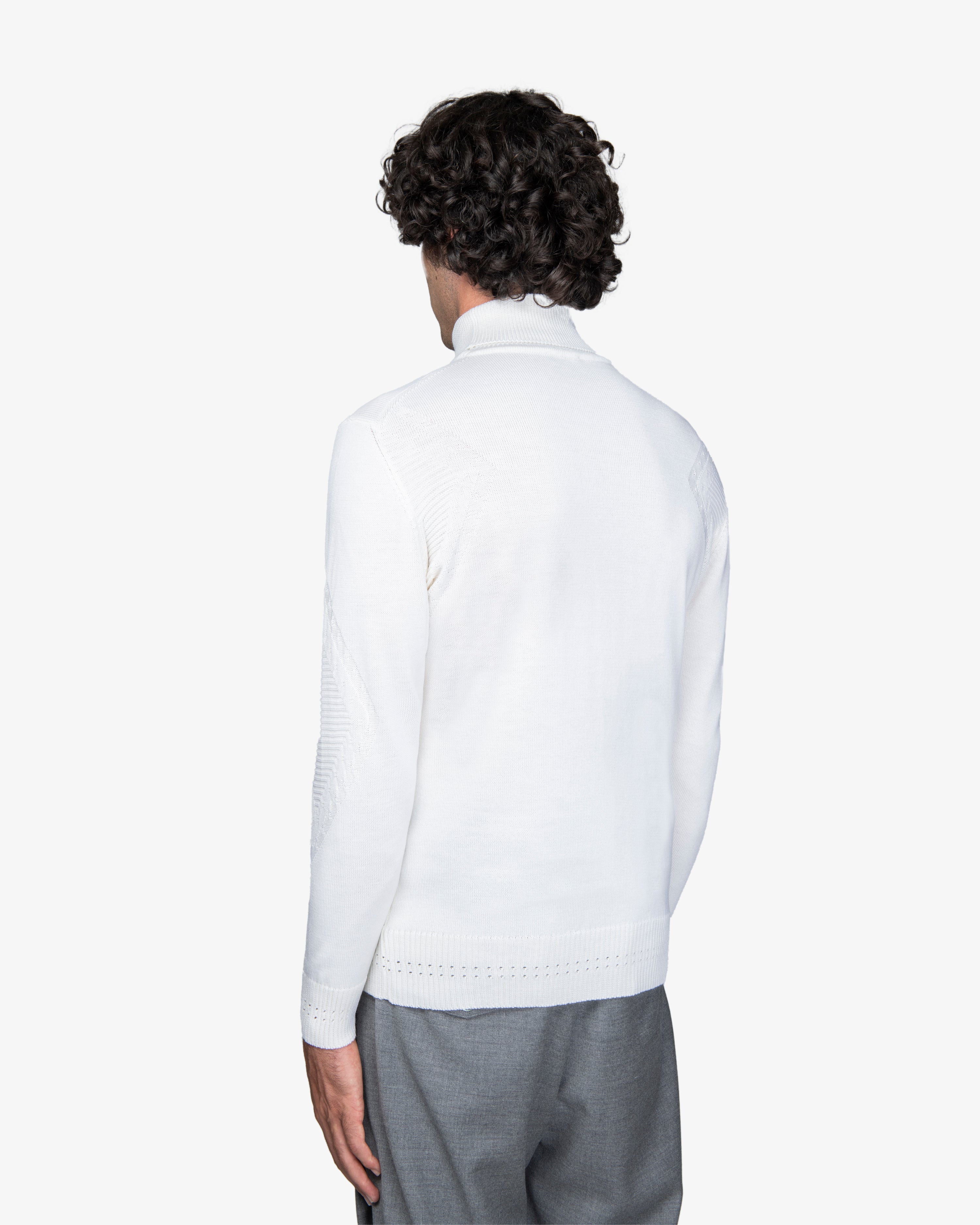 Maglione dolcevita bianco