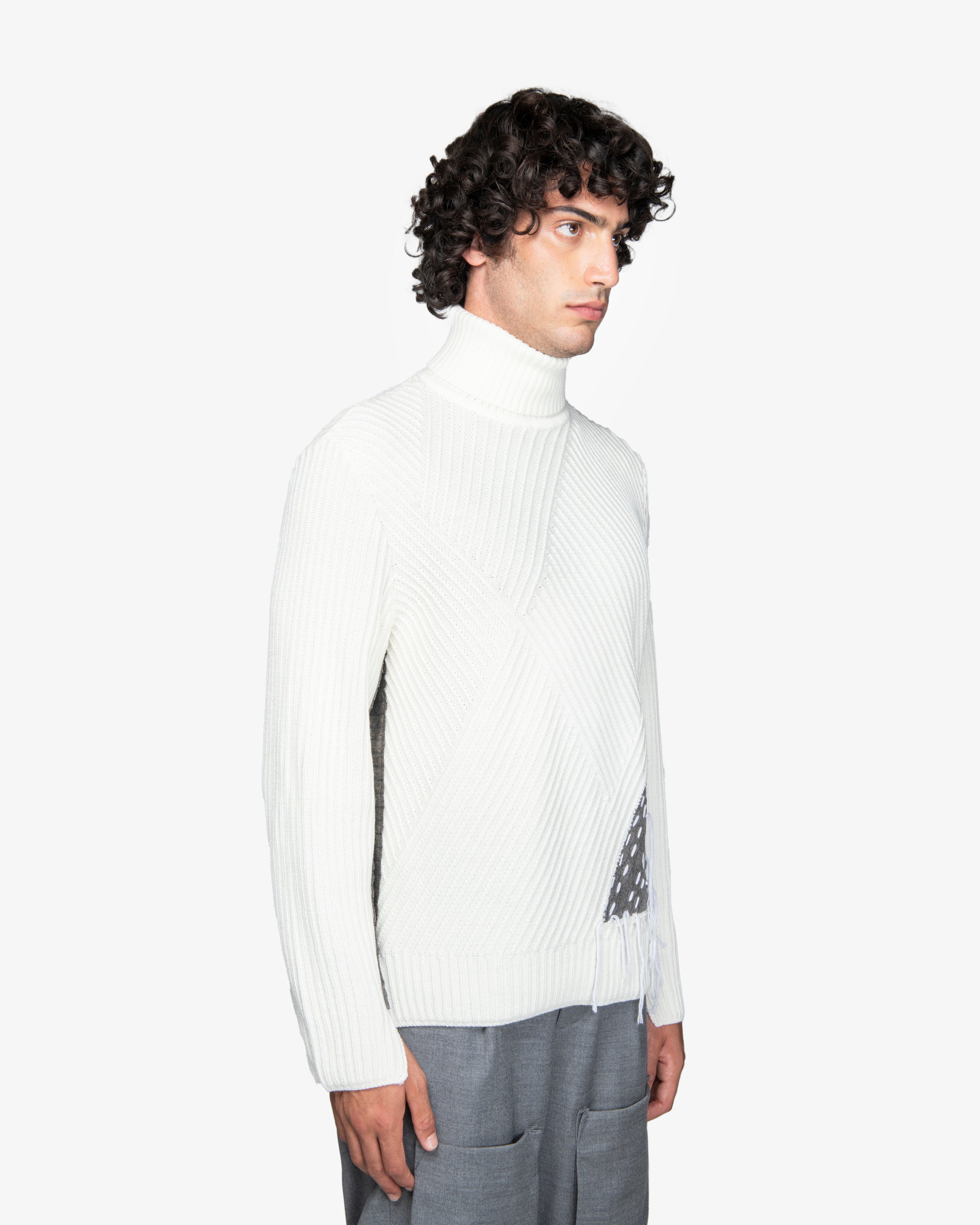 Maglione dolcevita bianco