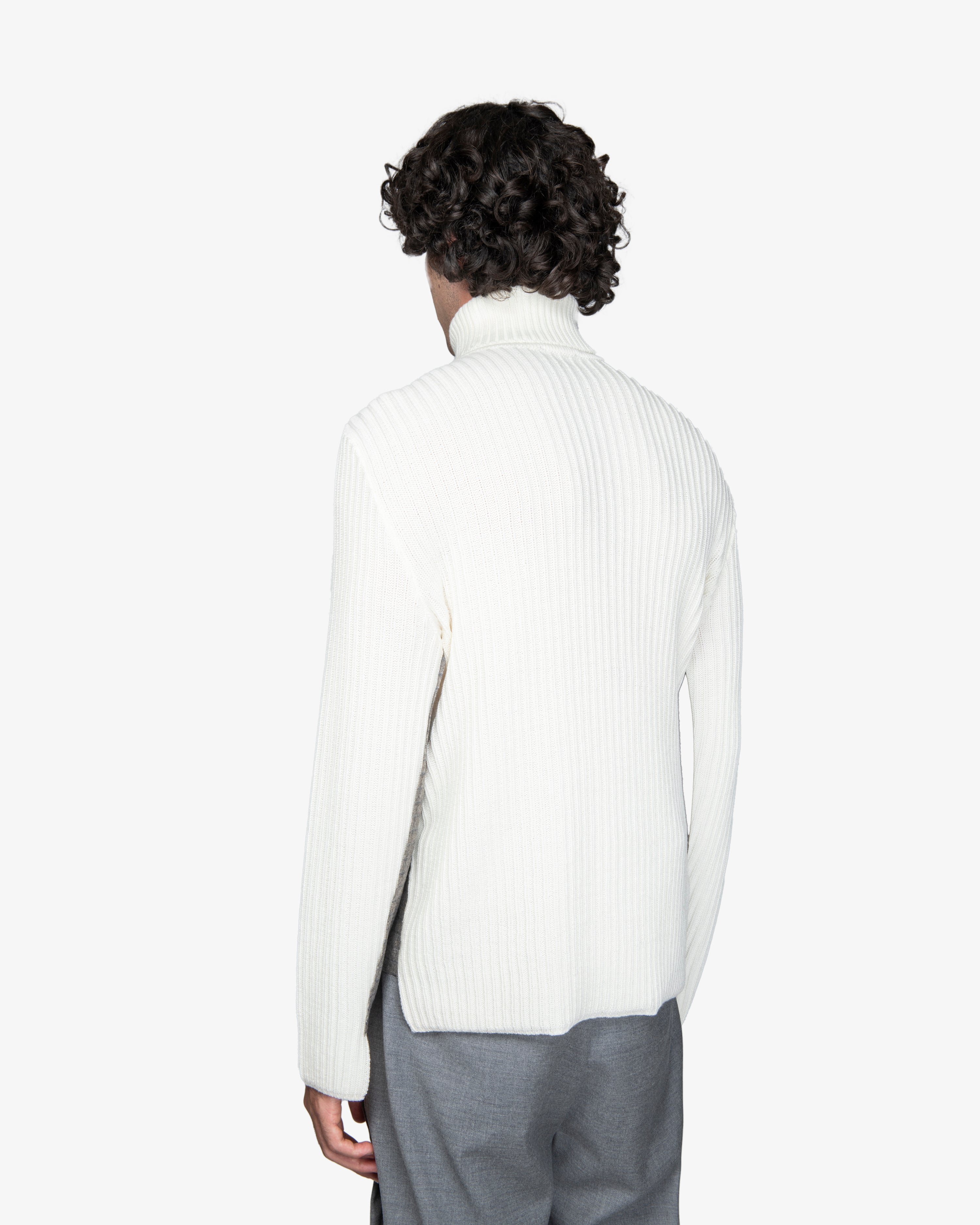 Maglione dolcevita bianco