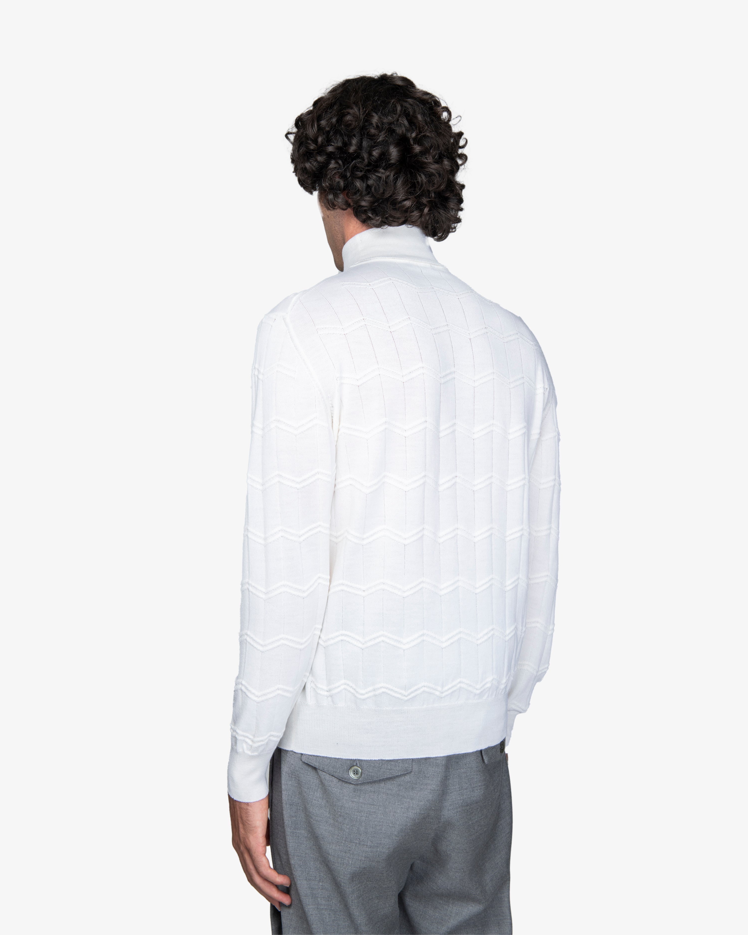 Maglione dolcevita bianco
