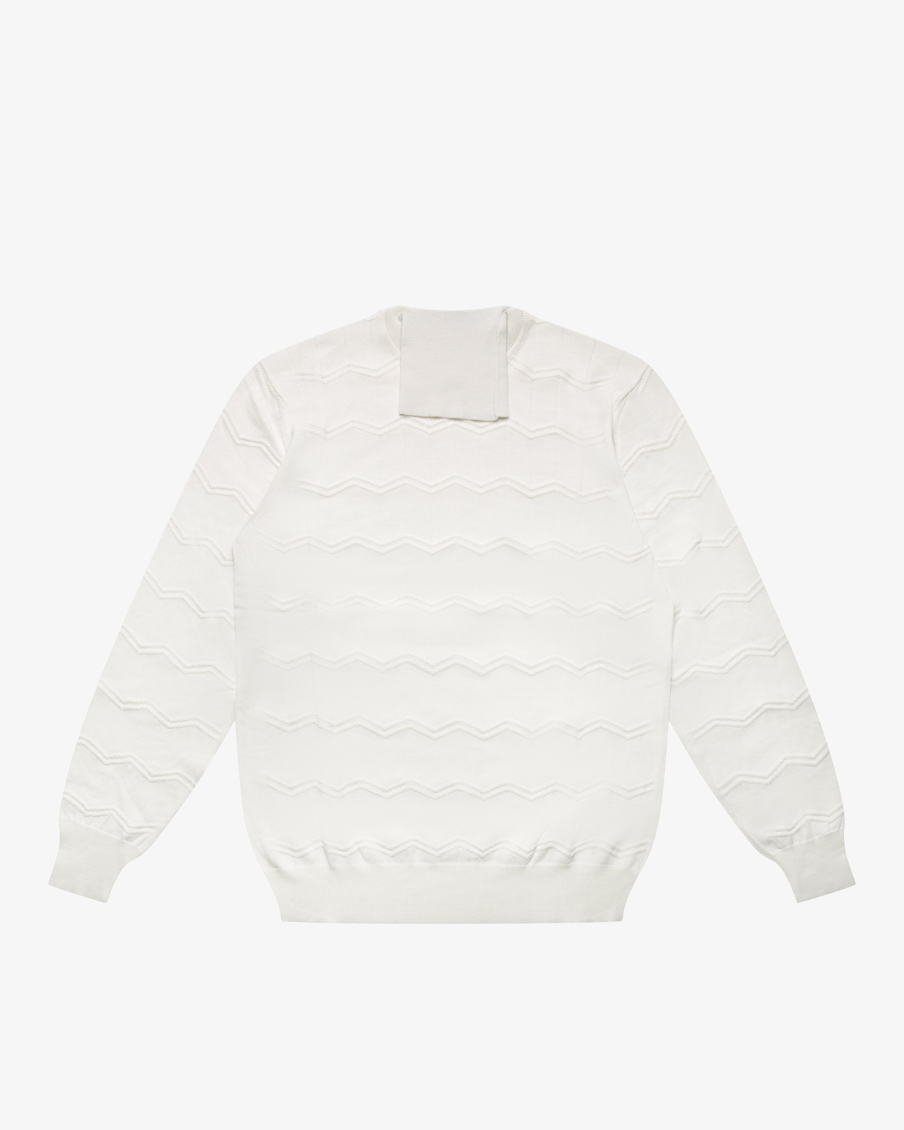 White turtleneck sweater