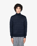 Blue turtleneck sweater