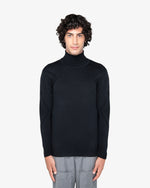 Black turtleneck sweater
