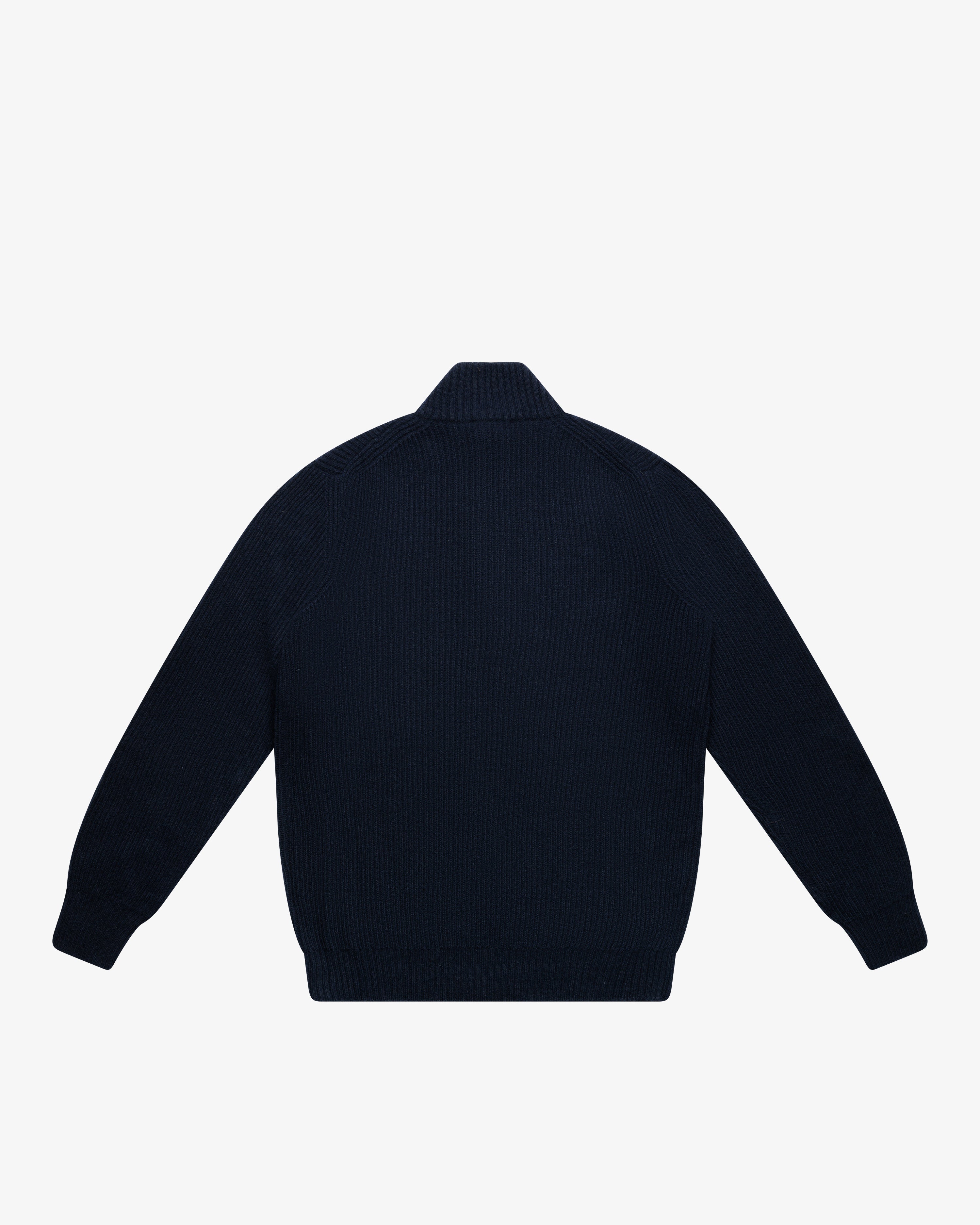 Maglione full-zip a costa inglese blu