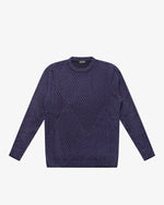 Blue-Violet Vanisé Ribbed Crewneck Sweater