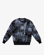 Blue Floral Crewneck Sweater