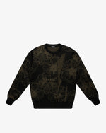 Black Floral Crewneck Sweater
