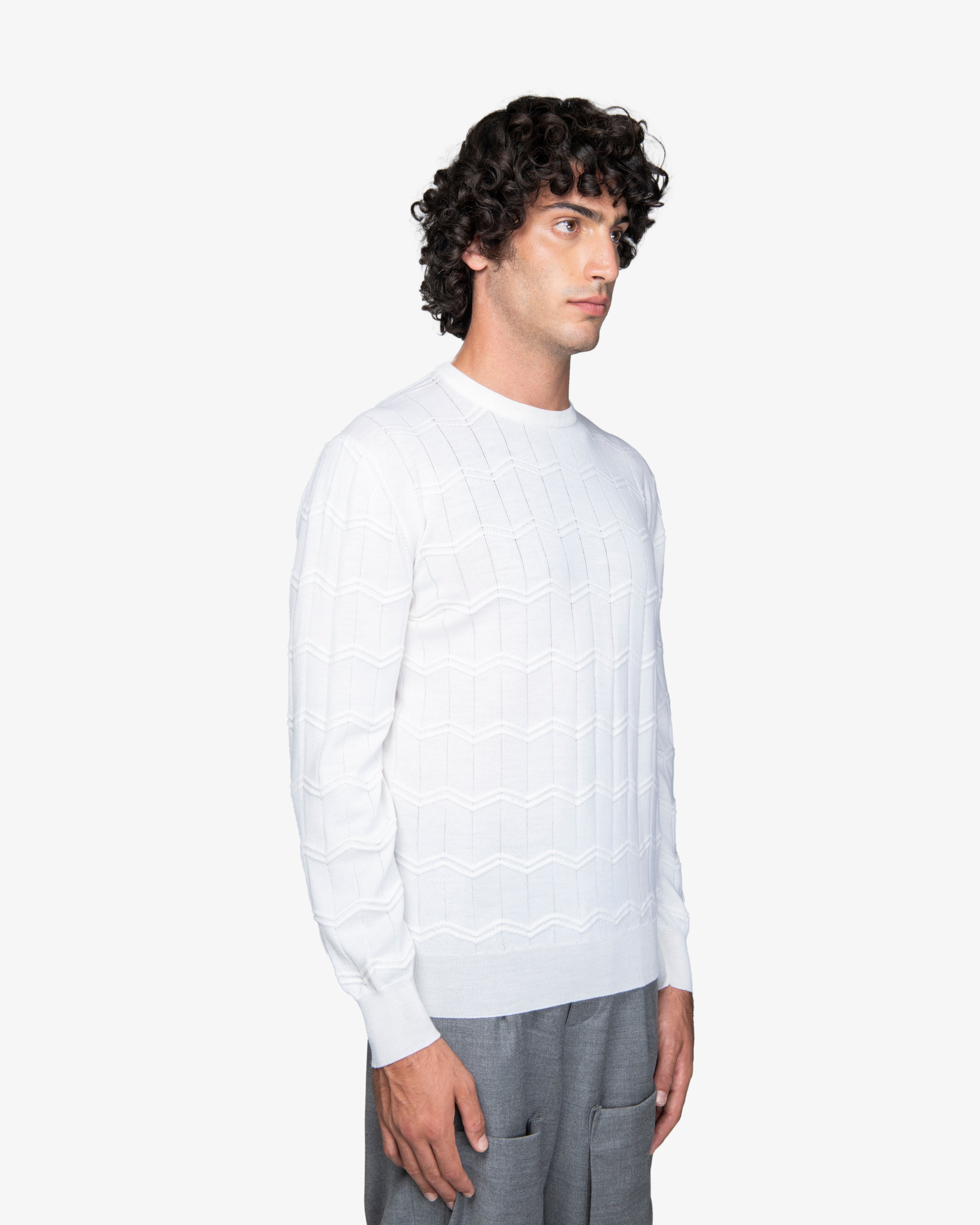 Maglione girocollo bianco