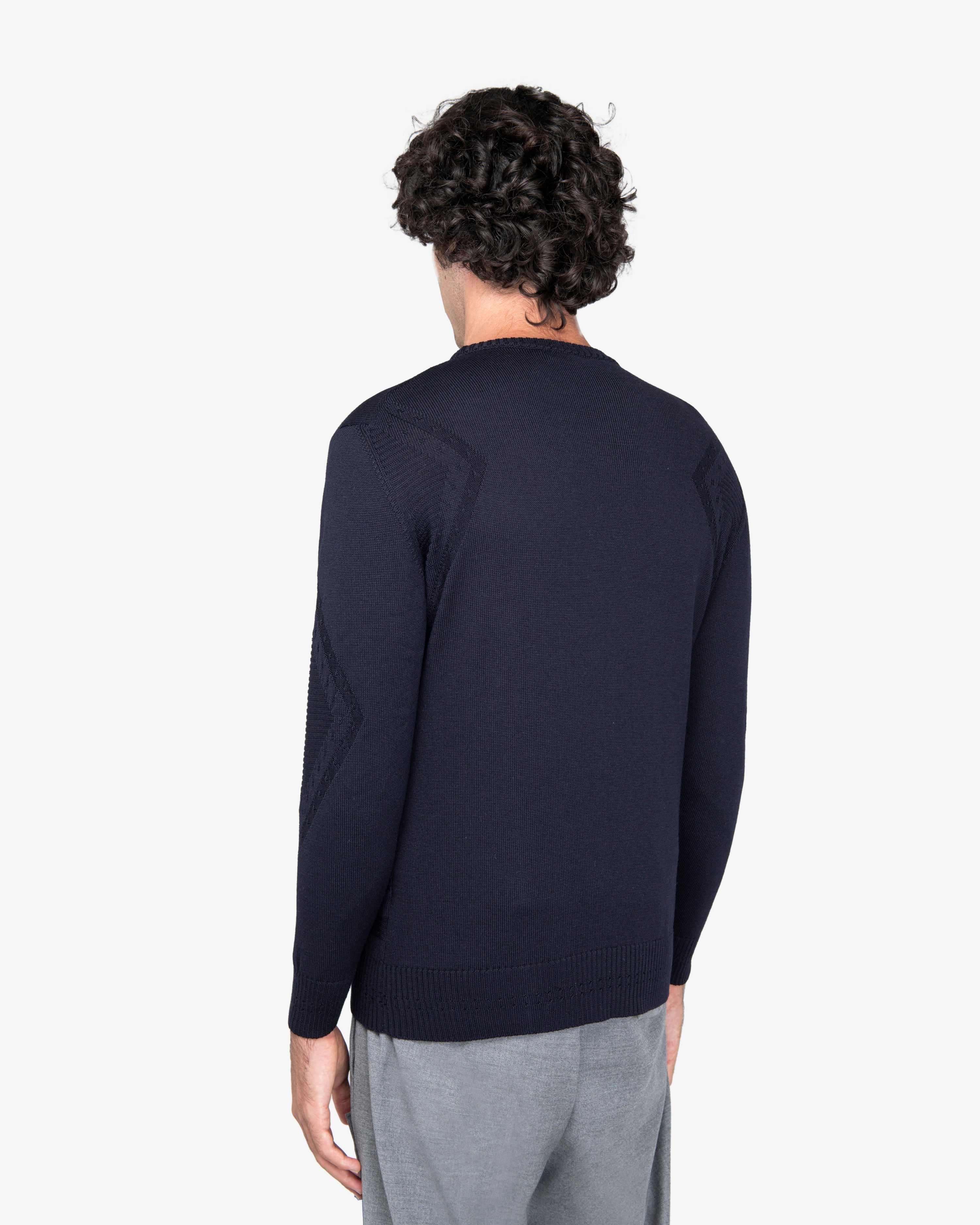 Maglione girocollo blu