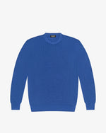Royal blue cotton crewneck sweater