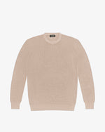 Sand cotton crewneck sweater