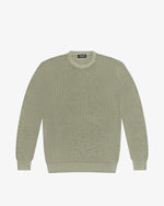 Sage green cotton crewneck sweater