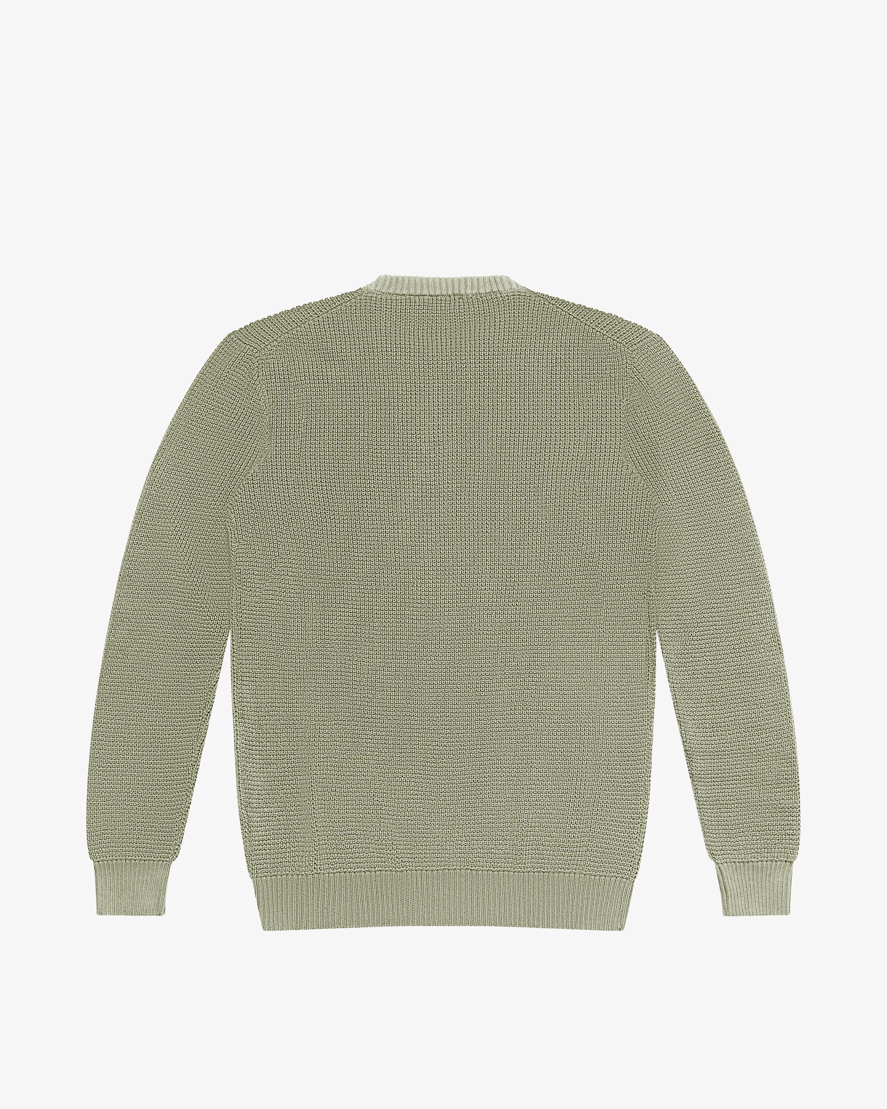 Sage green cotton crewneck sweater YOON - Main Image