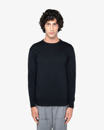 Black crew neck sweater