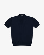 Blue cotton polo