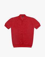Red cotton polo