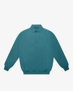 Petrol Wool Long-Sleeve Polo